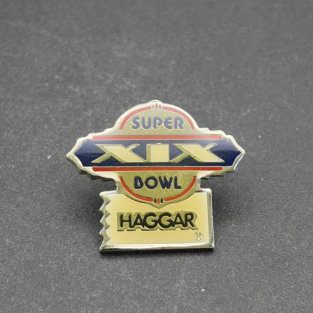 Super Bowl XIX NFL Football Haggar‎ Lapel Hat Pin
